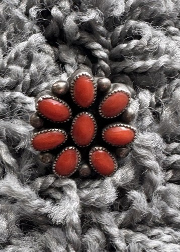 Ring silber koralle - /,