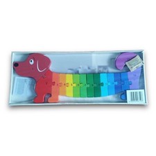 Play tive Junior 15-teiliges Holzpuzzle Hotdog Dackel Zahl Alter 2-5 Jahre