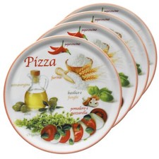 4er Set Pizzateller Napoli Red