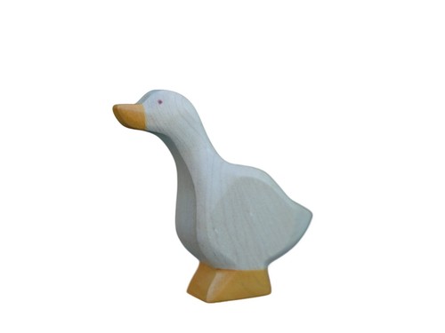 Holzfigur gans kopf hoch - holzfigur,