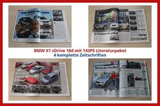 BMW X1 sDrive 18d mit 143PS Literaturpaket - 4 komplette Zeitschriften