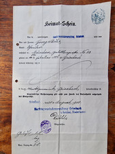 Heimatschein Bad Griesbach Rottal 1911 antik Urkunde Unterschrift Bürgermeister