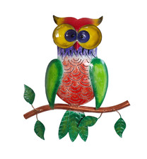 Wanddeko eule uhu vogel metall - wanddeko,