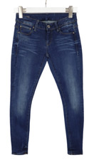 G-Star 3301 Low Skinny Jeans Damen W26/L30 Zip Fly Verblichen Stretch Whiskers