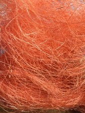 Bastelbedarf flachshaar orange - flachshaar,
