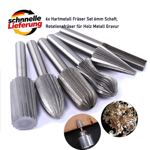 Hartmetall fräser set - hartmetall, 6mm
