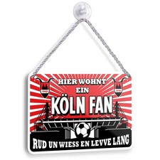 Blechschild Köln Fan Fußball Deko 18x12cm Fanartikel Supporter Geschenk Ultras
