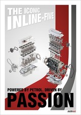 Poster DIN A1 Audi 5 Zylinder 20V Turbo Passion Motor Schnittzeichnung