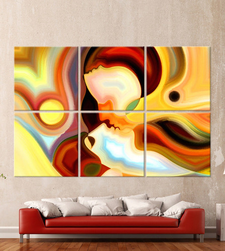 Abstrakt 667 one kiss leinwand - abstrakt,