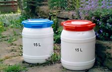 2x 15L Lagertonne  f. Lebensmittel/ Weithalstonne / Curtec [wasser-luftdicht]