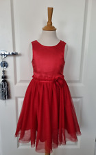 Traumhaftes H&M Kleid Festkleid Gr.6 7 122 - 128 rot 3D Blume  next