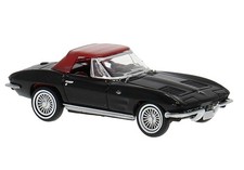 Brekina 18025 1:87 H0 Chevrolet Corvette C2 Cabrio 1962 schwarz NEU OVP 2025