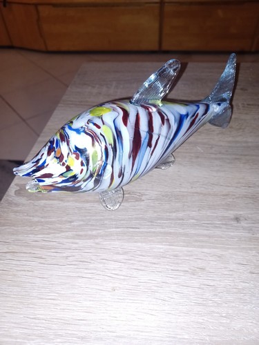 Glasfisch bunt deko 25cm glas - glasfisch,
