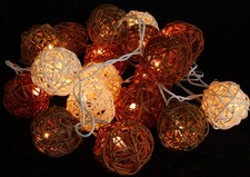 Rattan Ball 20`er LED Kugel