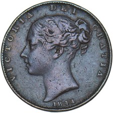 1841 Farthing - Victoria