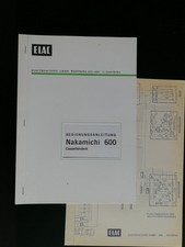 NAKAMICHI 500 und 600 Unterlagen
