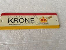  abgekantetes Motivschild, Blech, Türschild, Krone, Zigaretten, Z  0,i um 1960