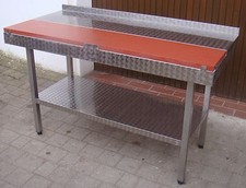 Zerlegetisch Arbeitstisch Stufentisch Wirktisch Zerwirktisch Edelstahltisch V2A