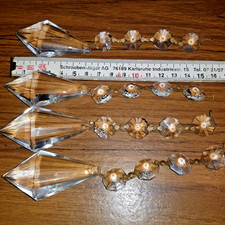 4 Stück Kristall  Lüsterbehang  Vollschliff für Kronleuchter Chandelier