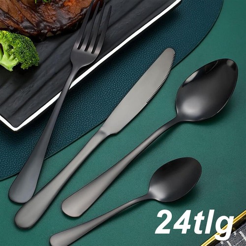 24teilig edelstahl besteckset - 24teilig,