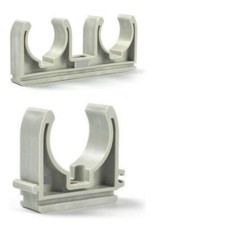 50x Doppel oder Einfach Rohrclip Rohrklemme Rohrhalter Clipser Rohrschelle 