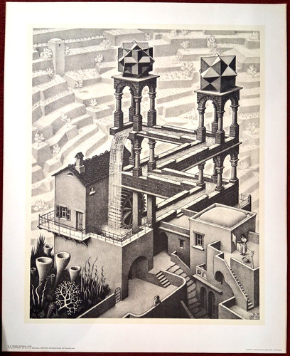 Lithographie wasserfall - lithographie, „wasserfall“