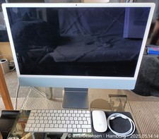 Apple iMac 24" 2021 • 256/8 GB SSD/RAM • M1 mit 8/7 c CPU/GPU • Blau • neuwertig