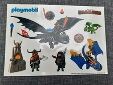 Fensterbild Aufkleber Sticker Playmobil Dragons Drachenzähmen leichtgemacht Neu