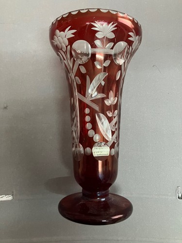 Überfang-Kristallglas-Vase