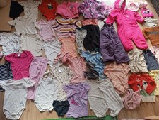 Bekleidungspaket 86/92 Jacken Schneeanzug Bodys Strumpfhosen Mütze usw ca 40teil