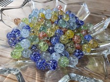 Konvolut Sammlung alte Glasmurmeln Murmel Marble Swirl 125 Stk. 20mm