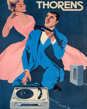 Thorens Plattenspieler Poster Vintage Swiss Audio Wandbild -...