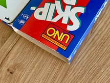 Skip-Bo Leinenstruktur 1997 Mattel Spear Kartenspiel Rot Blau alte Version