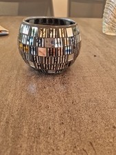 Windlicht Mosaik schwarz