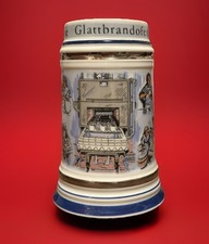 Porzellan Bierkrug DDR Freiberger Porzellan „Inbetriebnahme Glattbrandofen 1989 