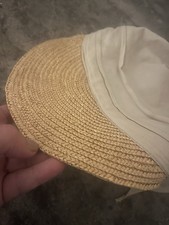 Schirmmütze Mit Tuch , Stroh &beige Bw Stoff