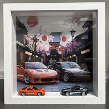 Hot Wheels JDM Mazda RX7 & Bilderrahmen