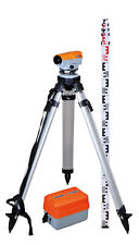 Nedo Nivellier-Set X32 Nivelliergerät Robust 32-fach 400 Gon IP 54 Baunivellier