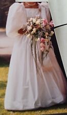 Brautkleid Hochzeit Dirndl weiß Wildseide Größe 36