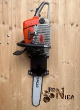 🚜 Motorsägenhalter Motorsägenhalterung Motorsäge Massiv Holz 🚜
