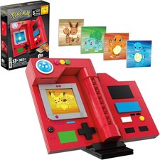 MEGA Pokémon Bauspielzeug Set Kanto Region Pokédex 322 Teile 5 Lentikular Karten