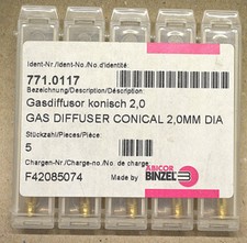 BINZEL Abicor 771.0117 Gasdiffusor konisch Ø 2,0 mm Wolframelektrode WIG NEU 