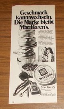Seltene Werbung MAC BAREN