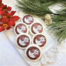 6 x Seife Gästeseife Weihnachtsgrüße Badezimmer Deko Geschenkidee Weihnachten