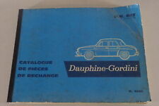 Teilekatalog Renault Dauphine Gordini Typ R.1091 von 1960