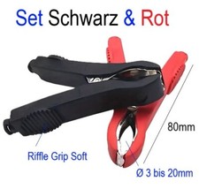 2er Set Batterie Polklemme Krokodil Klemme Ø20mm Ladeklemme Crimp Anschlüssen