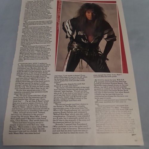 Vintage wasp blackie lawless - vintage,
