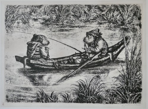 Paul weber lithographie - a.,