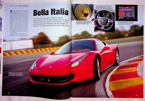 Sport auto 2009 ferrari 458 - sport, 12/2009