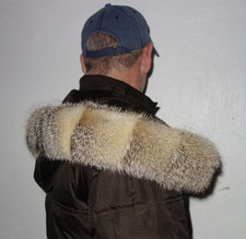 Pelzmode Fuchs Pelz Kapuze Kragen Echtfell Besatz Jacke Parka Mantel Graufuchs 7